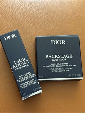 Dior Lip Glow Oil - 046 Cranberry & Dior Backstage Rosy Glow Blush - 106 Pomelo